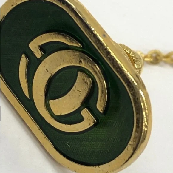 Gucci Gold and Green Cufflinks Set - Picture 8 of 9